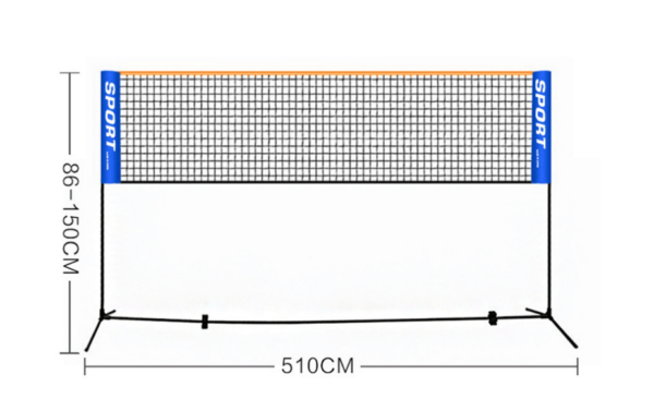 Fodbold tennis net / Volley net 5 m.