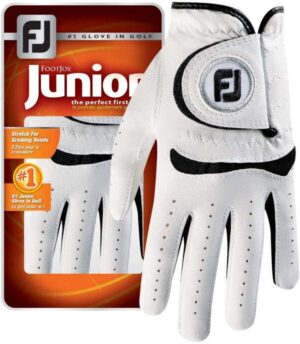 Footjoy junior #1 glove in golf left medium/large white/black