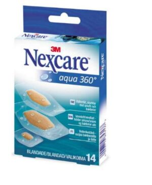 Nexcare Hæfteplaster Aqua 360 PU/acrylat Steril - 14 stk. i 3 str.