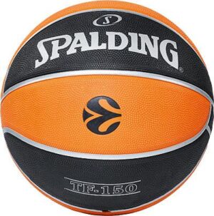 Spalding TF-150 Euroleague - FRI FRAGT - Outdoor basketbold - str. 5 (junior) - HURTIG LEVERING