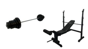 TITAN LIFE Essential Bench II med 60 kg vægtstangssæt - FRI FRAGT - Til styrketræning