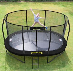 Jumpking Deluxe Trampolin - FRI FRAGT - OVAL 4,60 m x 3,05 m - STÆRK KVALITET - FÅ TILBAGE - KØB NU