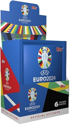 Topps Fodbold-Stickers/KlistermÃ¦rker: Euro 2024 - Booster Display - 1 Box med 100 Pakker