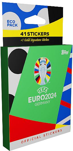 Topps Fodbold-Stickers/KlistermÃ¦rker: Euro 2024 - Eco Pack (42 Stickers)