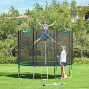 Trampolin, D366 cm, sort og grøn