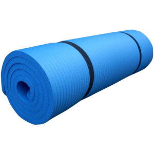 Yogamåtte, - 190 x 60 cm, 1,5 cm Stärke, Rutschfest, Faltbar, mit Tragegurt, Blau - Gymnastikmatte, Sportmatte, Fitnessmatte, Trainingsmatte für Fitness, Pilates, Sport, Workout