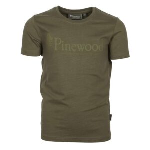 PineBrun Outdoor Life T-Shirt til børn-h.Grøn-116 - T-Shirts