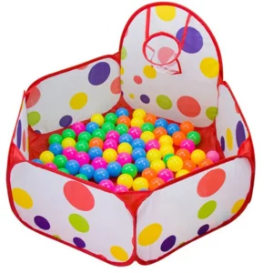 1.5M Kids Playpen Baby Ball Pit Children Dry Pool Ball Pool Portable Child Play Tent with Basketball Hoop Outdoor Ballenbak Toys