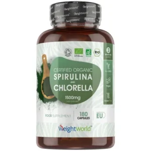 Ãko Spirulina & Chlorella 180 kapsler â Vegansk alternativ til fiskeolie med Omega-3