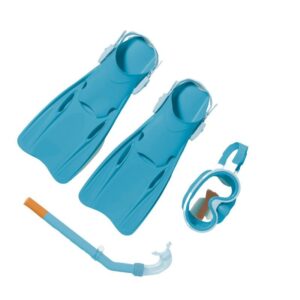 BLUE MARBLE Svømmefødder, snorkel & maske i plast rygsæk