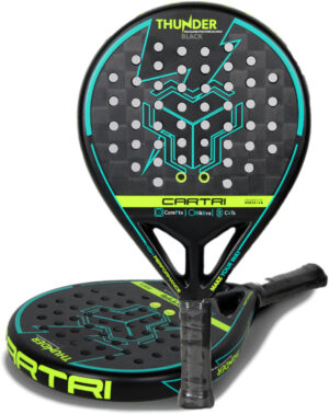 Cartri Black Thunder Padel Bat Unisex Os Sort