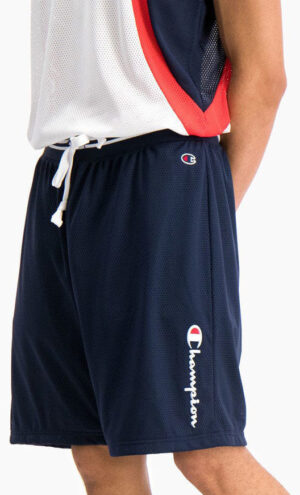 Champion Vertical Script Logo Mesh Basketball Shorts Herre Xs Blå