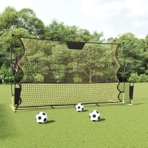 Fodbold-rebounder 183x85x120 cm polyester sort og gul