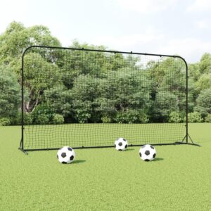 Fodbold-rebounder 366x90x183 cm HDPE sort