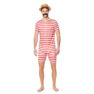 Gammeldags badedragt rød 1920´er kostume