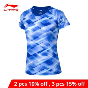 Li-NIng Women Badminton Competition T-Shirts AT DRY Breathable Polyester Regular Fit li ning LiNing Sports Tee AAYP094 WTS1533