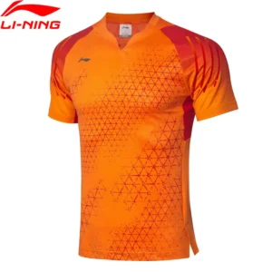 Li-Ning Men Badminton Competition Jersey Regular Fit AT DRY Polyester Spandex LiNing Sports T-Shirts li ning Tee AAYQ013 MTS3206