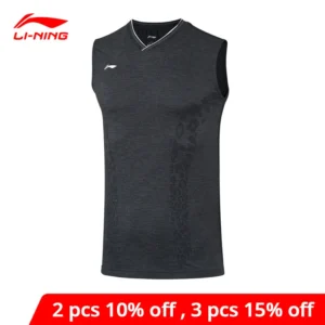 Li-Ning Men Badminton Competition Vest Sleeveless T-Shirts AT DRY Breathable LiNing li ning Sports Tank Tops AVSP473 MBJ127