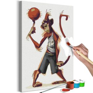 Mal selv billede - Monkey Basketball Player 40 x 60 cm