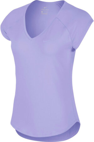Nike Court Pure Ss Tennis Tshirt Dame Lilla