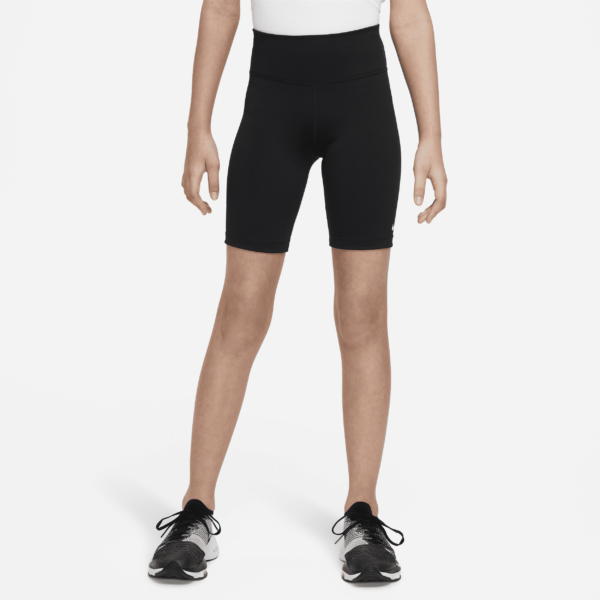 Nike One-cykelshorts til st⌀rre b⌀rn (piger) - sort