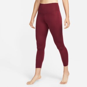 Nike Yoga Highwaist 7/8 Tights Dame Xs Rød