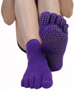 Skridsikre Tåstømper ToeToe Yoga & Pilates Trainer Lilla Str. 35-38