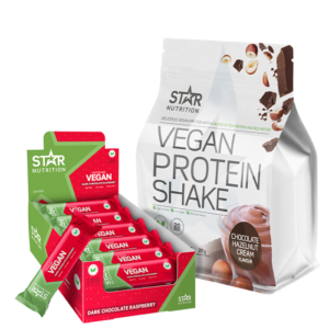 Vegansk proteinpulver + veganske proteinbarer