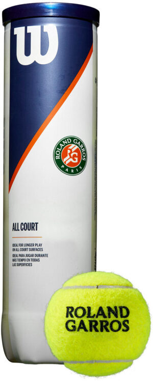 Wilson Roland Garros All Court Tennisbolde, 4 Styk Unisex One Size Gul
