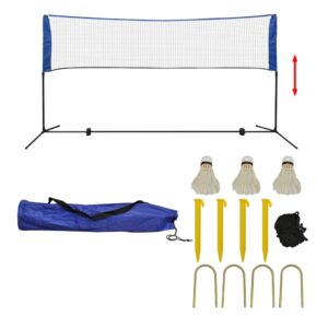 vidaXL badmintonsæt med net og fjerbolde 300 x 155 cm