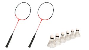 Badmintonketcher 2 stk. m. 6 bolde - FRI FRAGT - Nano Smash XBA880 - God motionist- og skoleketcher