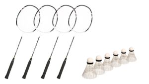 Badmintonketcher 4 stk m. 6 bolde - FRI FRAGT - XBF980 - God motionist- og skoleketcher