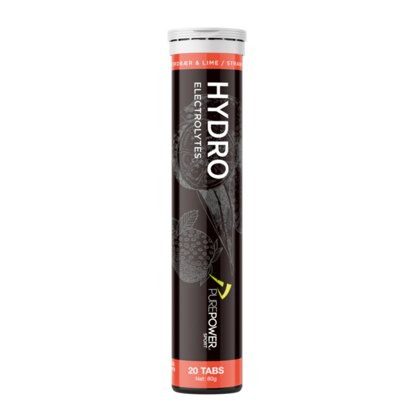 PurePower HydroTabs Elektrolytter Jordbær/Lime smag (1 rør med 20 tabletter)