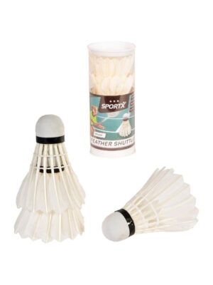 SportX Shuttle Feathers White in Case 3 pcs.