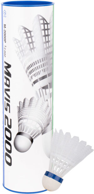 Yonex Mavis 2000 Fjerbolde, 6 Stk. Unisex Medium Hvid