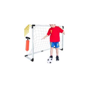 Fodboldmål med bold og pumpesæt