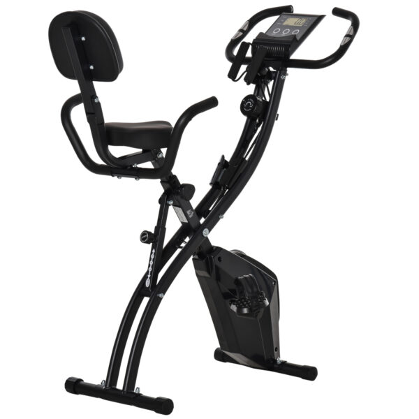 Motionscykel Siddende med Magnetisk Modstand, Foldbar, Sort