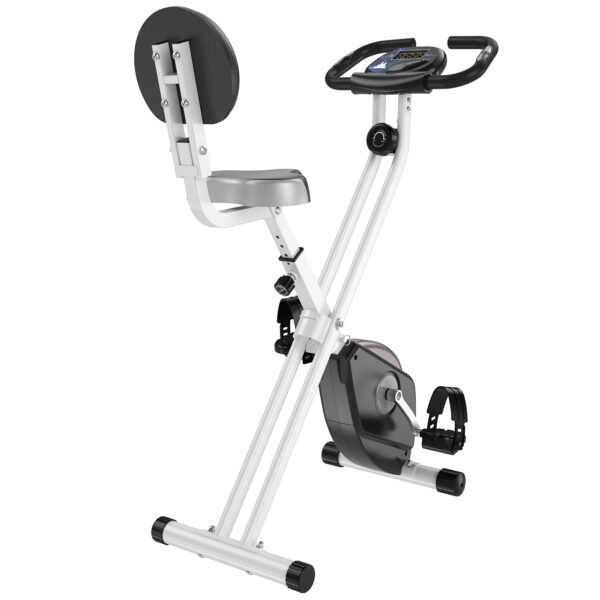 Motionscykel Sittende med Magnetisk Modstand, Foldbar, Grå Sort.