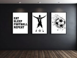 Personlig Plakat - Fodbold Trio / Sæt af 3