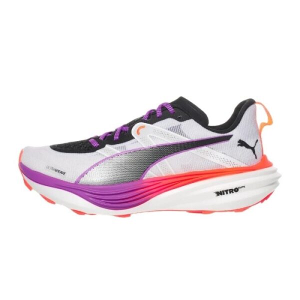 Puma Deviate Nitro Elite Trail Str. 45 Hvid / Orange / Lilla