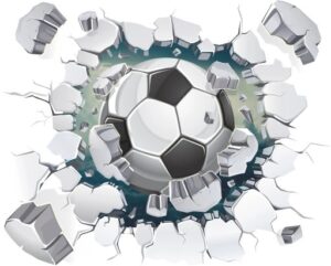 Wallsticker - Fodbold i mursten