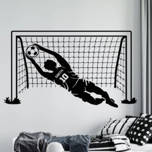 Wallstickers - Fodbold målmand / Personliggjort