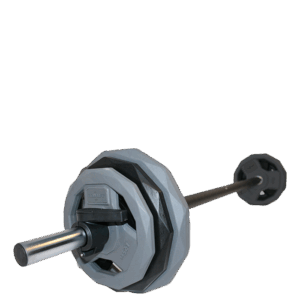 Pumpesæt vægtstang og vægtskiver 17,5 kg