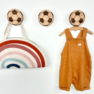 Fodbold knage - Graveret egetræ