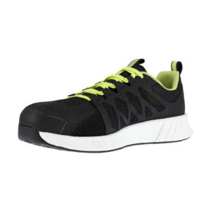 Reebok Fusion Flexweave sikkerhedssko S1P ESD (Black/Lime/White, 41)