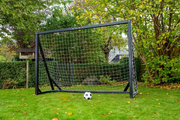 Fodboldmål i TRÆ - FRI FRAGT - 300 cm x 200 cm med net i SORT - KRAFTIG KVALITET - HURTIG LEVERING