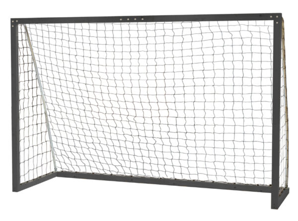 Træ Fodboldmål 300 x 200 cm Sort med Stål bagstolpe