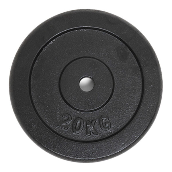 Vægtskive sort metal (50 mm) 20 kg (Restsalg)