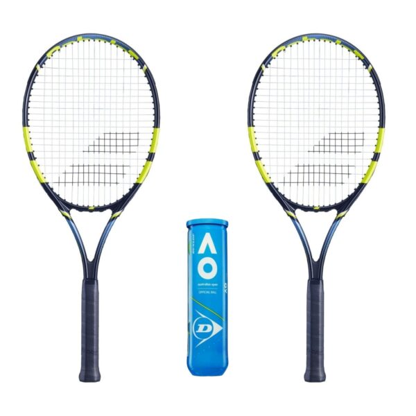 Babolat Tennis Pakketilbud (Babolat Voltage Strung + Dunlop Australian Open) - OLD