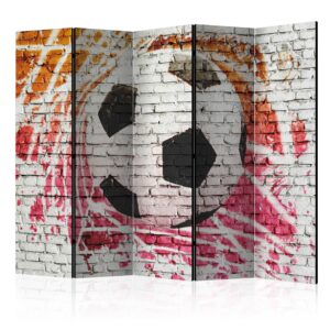 Skærmvæg - Street football II - 225 x 172 cm - Dobbeltsidet